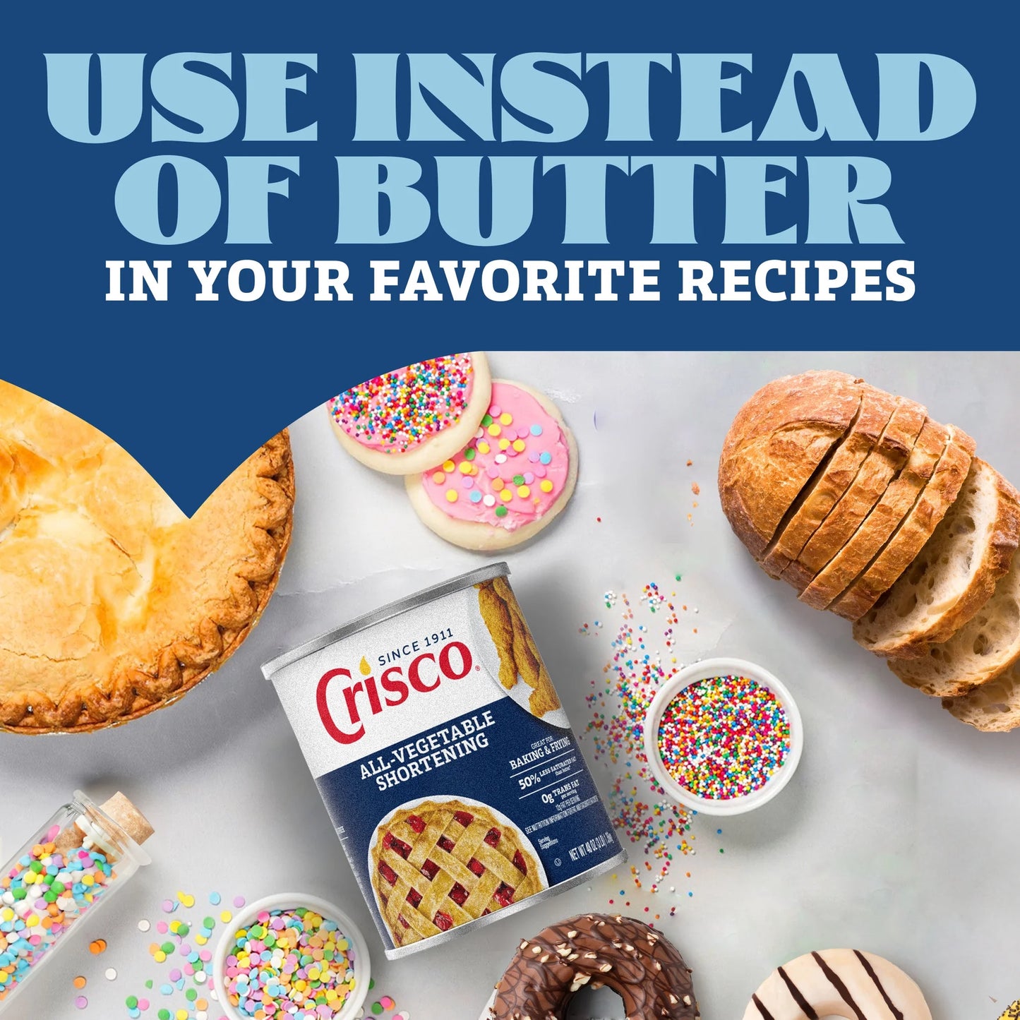 Crisco All-Vegetable Shortening, 48 oz