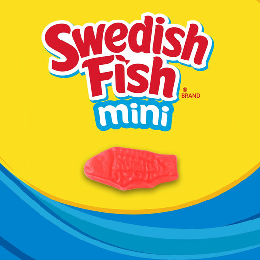 SWEDISH FISH Mini Soft & Chewy Gummy Candy, Family Size, Bulk Candy, 1.8 lb