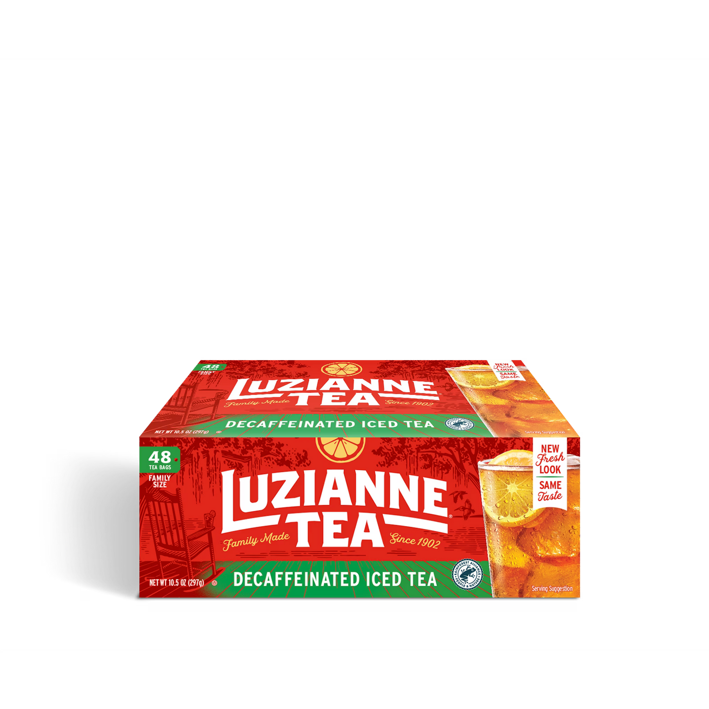 Luzianne Decaffeinated Black Iced Tea Bags, 48 Count