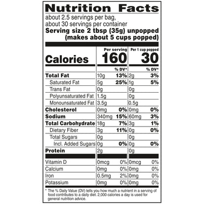 Orville Redenbacher’s Microwave Popcorn Value Size, Ultimate Butter Flavor, 3.29 oz., 12-Count