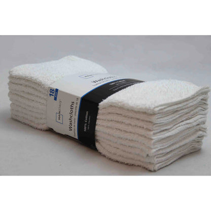 Mainstays 18-Pack Washcloth Bundle, White