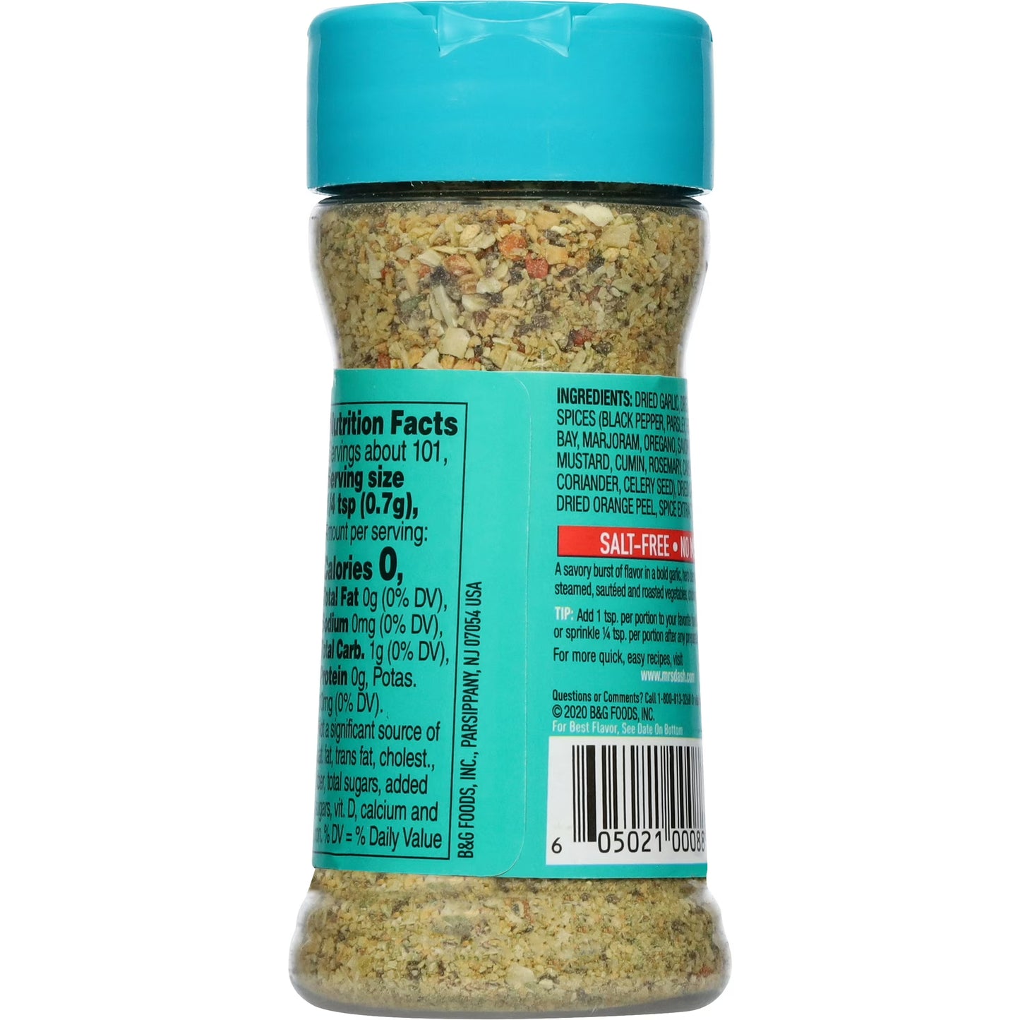 Dash Garlic & Herb Seasoning Blend, Salt Free Kosher, 2.5 oz
