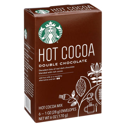 Starbucks Double Chocolate Hot Cocoa Mix, 6 Count Box