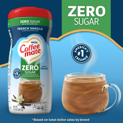 Coffee mate French Vanilla Zero Sugar Powder Coffee Creamer, 10.2 oz