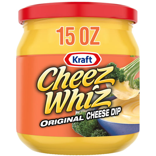 Cheez Whiz Cheese Dip, 1 Jar, Original Flavor, Easy Dip, 15 oz
