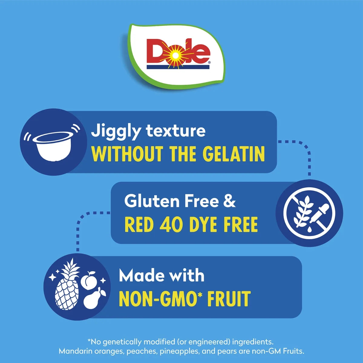 Dole Fruit Bowls Peaches, Mandarin Oranges, and Mixed Fruit in Gel, 4.3 oz Cups (12 Pack)