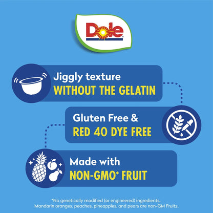Dole Fruit Bowls Peaches, Mandarin Oranges, and Mixed Fruit in Gel, 4.3 oz Cups (12 Pack)