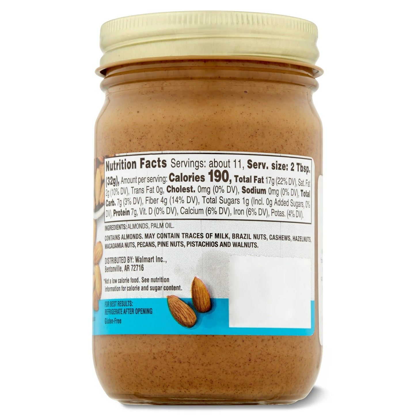 Sam's Choice Creamy Almond Butter, 12 oz