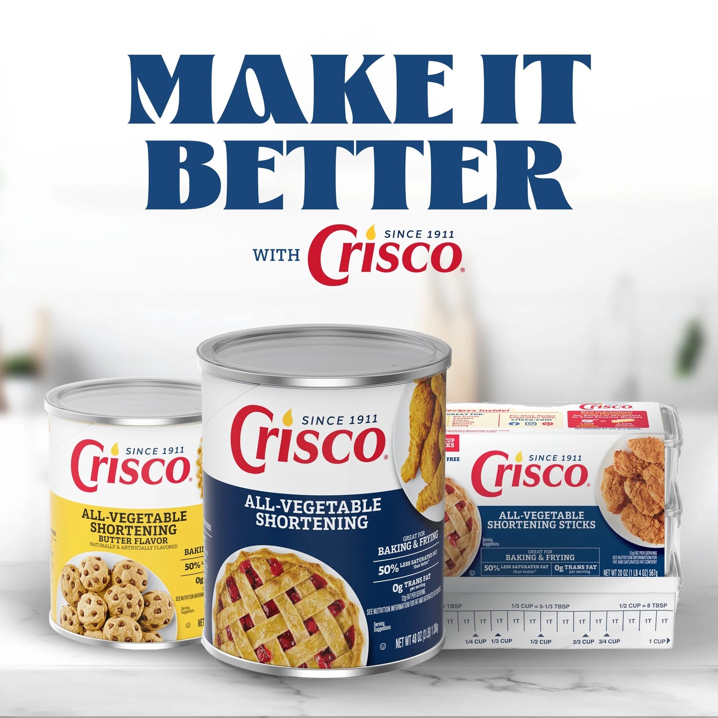 Crisco All-Vegetable Shortening, 48 oz