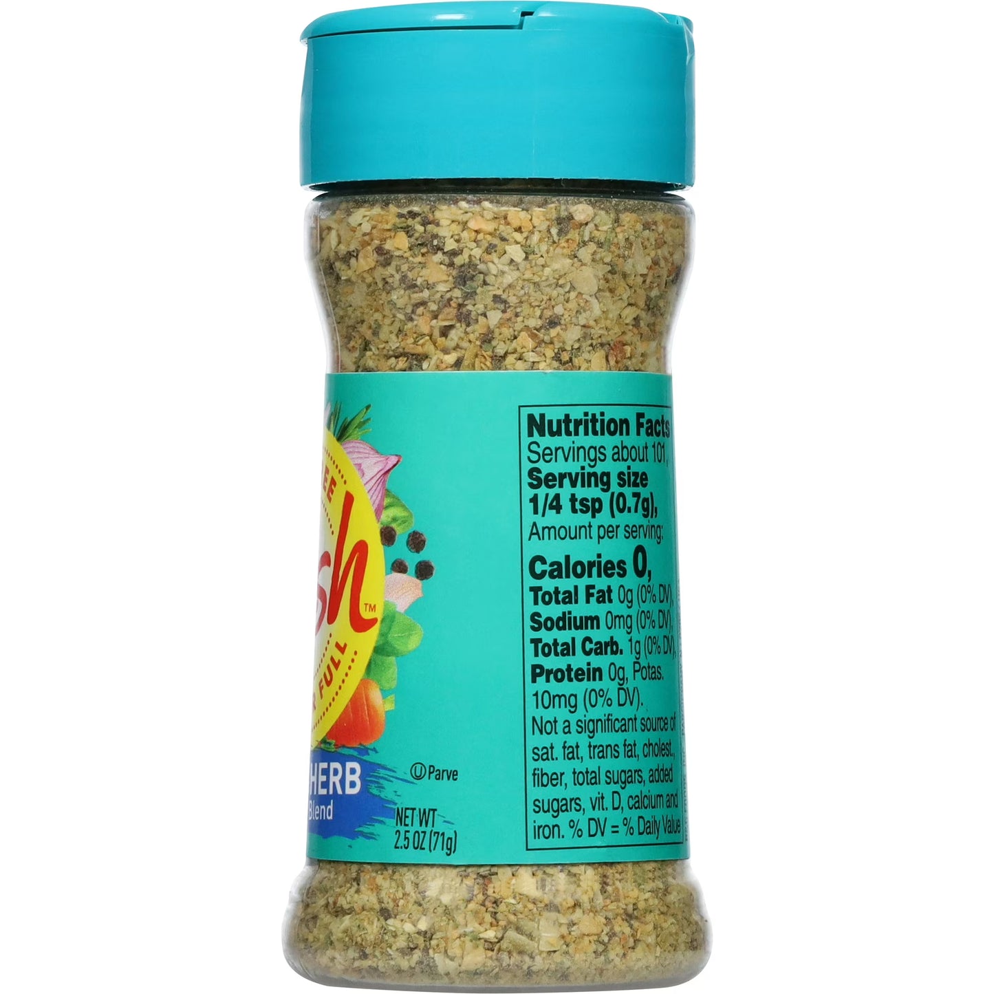 Dash Garlic & Herb Seasoning Blend, Salt Free Kosher, 2.5 oz