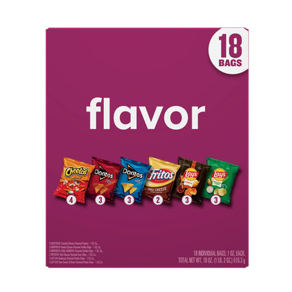 Frito Lay Flavor Mix Chips Variety Pack, 1 oz, 18 Count