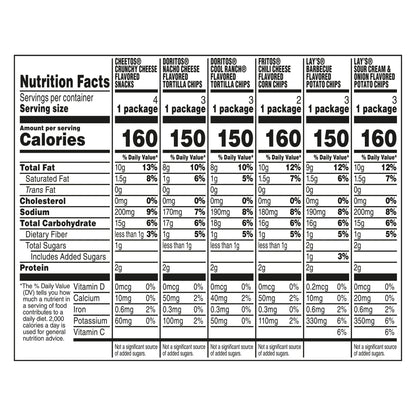 Frito Lay Flavor Mix Chips Variety Pack, 1 oz, 18 Count