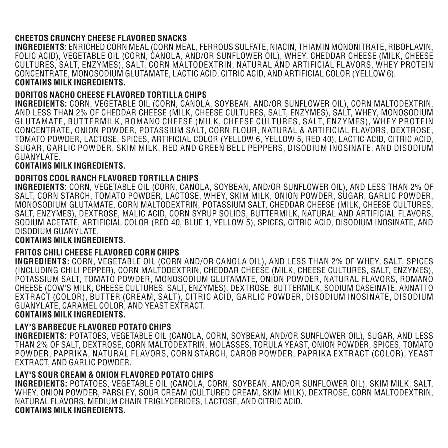 Frito Lay Flavor Mix Chips Variety Pack, 1 oz, 18 Count