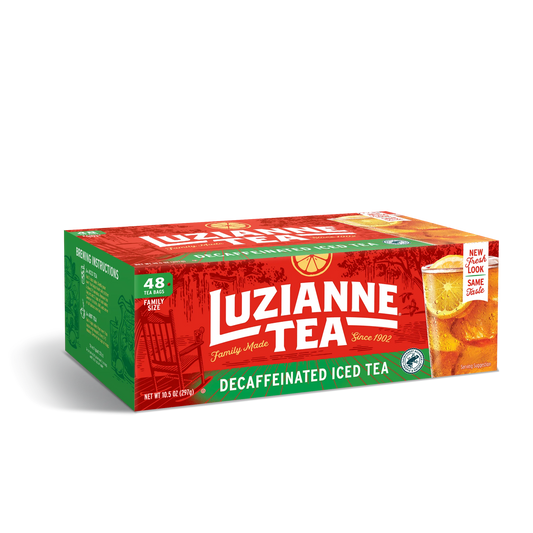 Luzianne Decaffeinated Black Iced Tea Bags, 48 Count