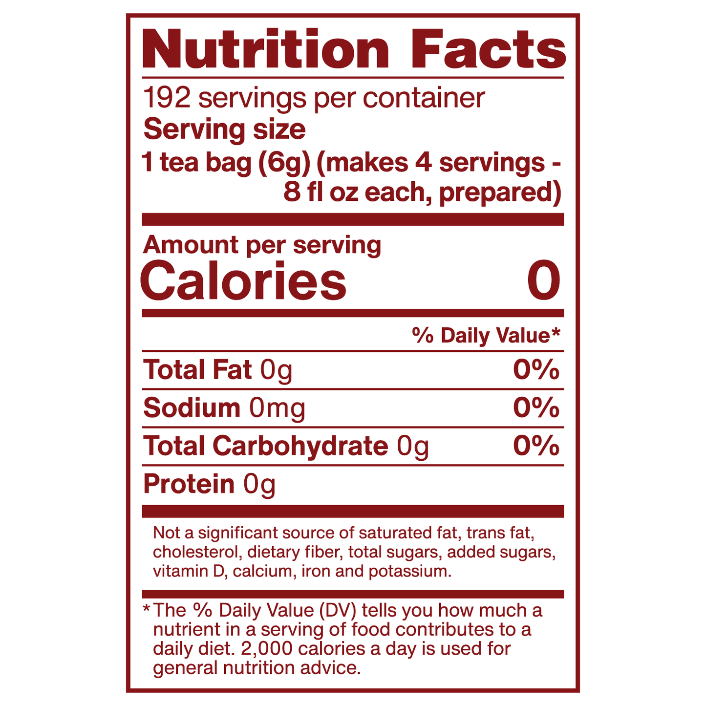 Luzianne Decaffeinated Black Iced Tea Bags, 48 Count