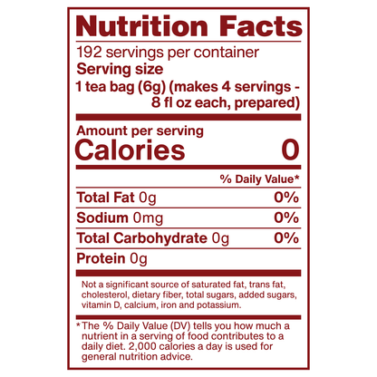 Luzianne Decaffeinated Black Iced Tea Bags, 48 Count