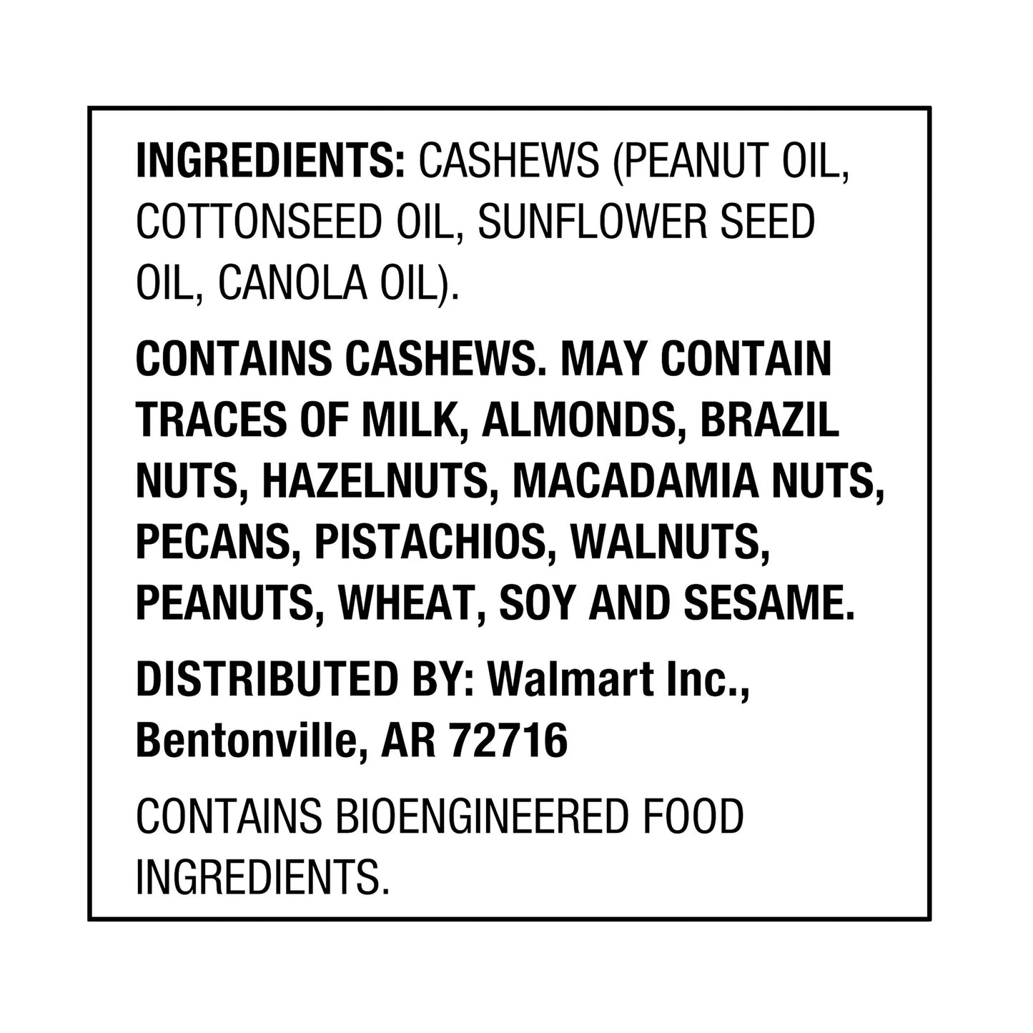 Great Value Deluxe Whole Cashews, Unsalted, 16 oz