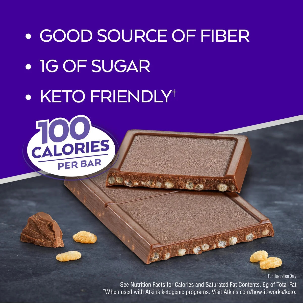 Atkins Endulge Treats, Crunchalicious Bar, Keto Friendly, 5 Count