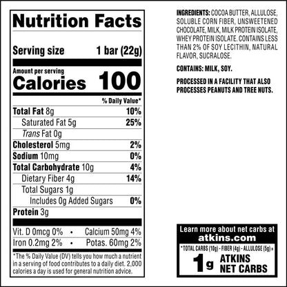 Atkins Endulge Treats, Crunchalicious Bar, Keto Friendly, 5 Count